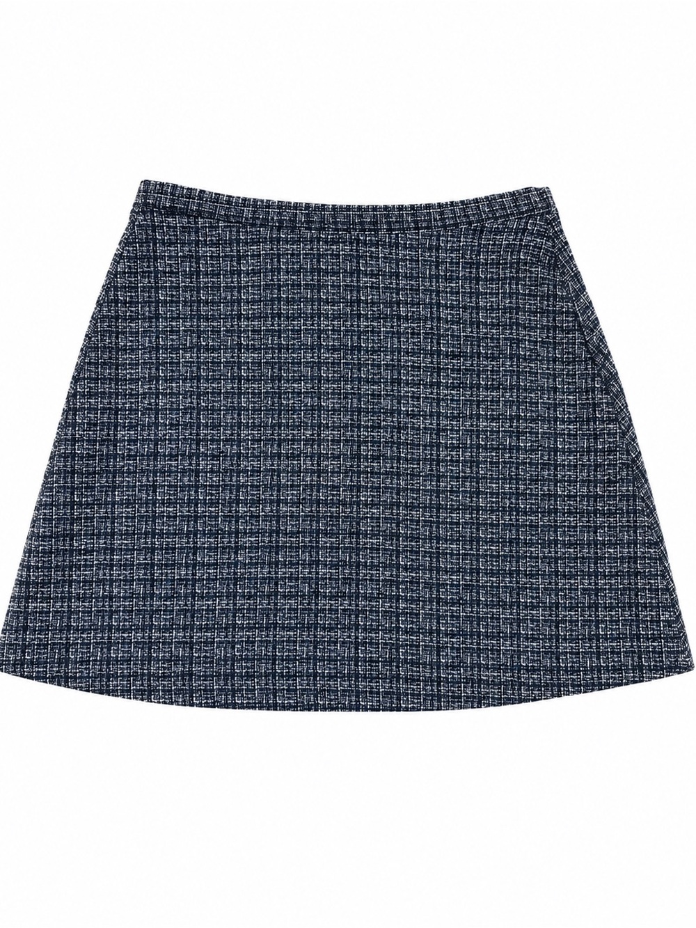 Banana Republic Navy and White Tweed A-Line Skirt
